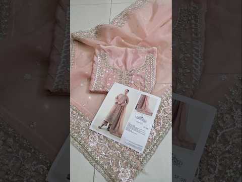 Maria.B - Luxury Lawn Embroidered 3 Piece Unstitched - SF-08-Peach