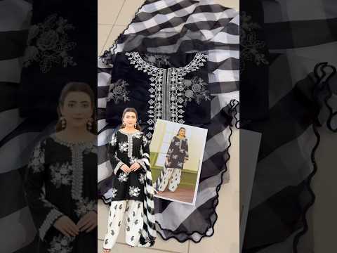 Poshkari Luxury Embroidered Lawn Unstitched / Stitched 3Pc Suit PA-0052