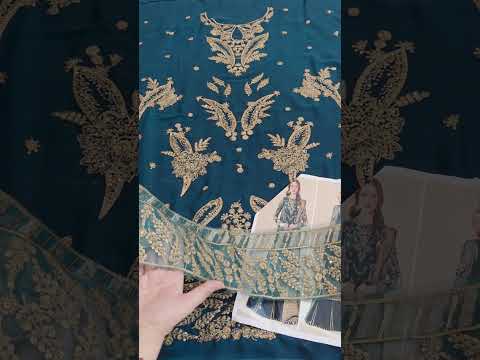 Jazmin WF25-06 Luxury Chiffon Embroidered 3Pc Unstitched Suit PA-224