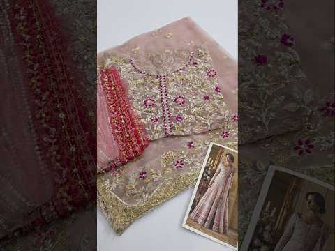 Saad Bin Shahzad Luxury Net Embroidered 3Pc Unstitched Suit Rina