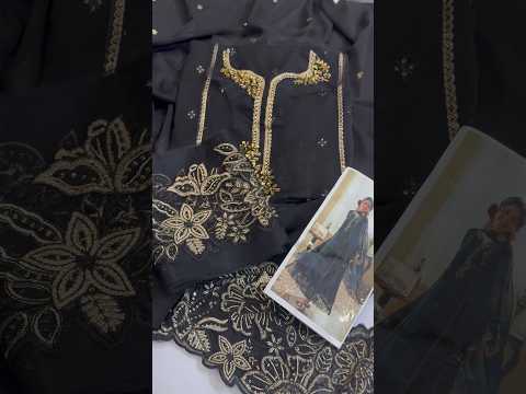 Azure Nightingale Luxury Chiffon Embroidered 3Pc Unstitched Suit PA-174