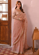 Sahiba By Qalamkar Embroidered Organza Saree Unstitched 3 Piece QLM23 Ranya - Luxury Collection