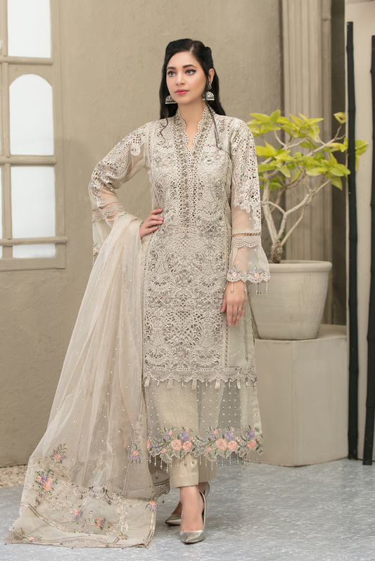 Maria.B Festive Embroidered Organza Collection 3 Pieces Unstitched Skin