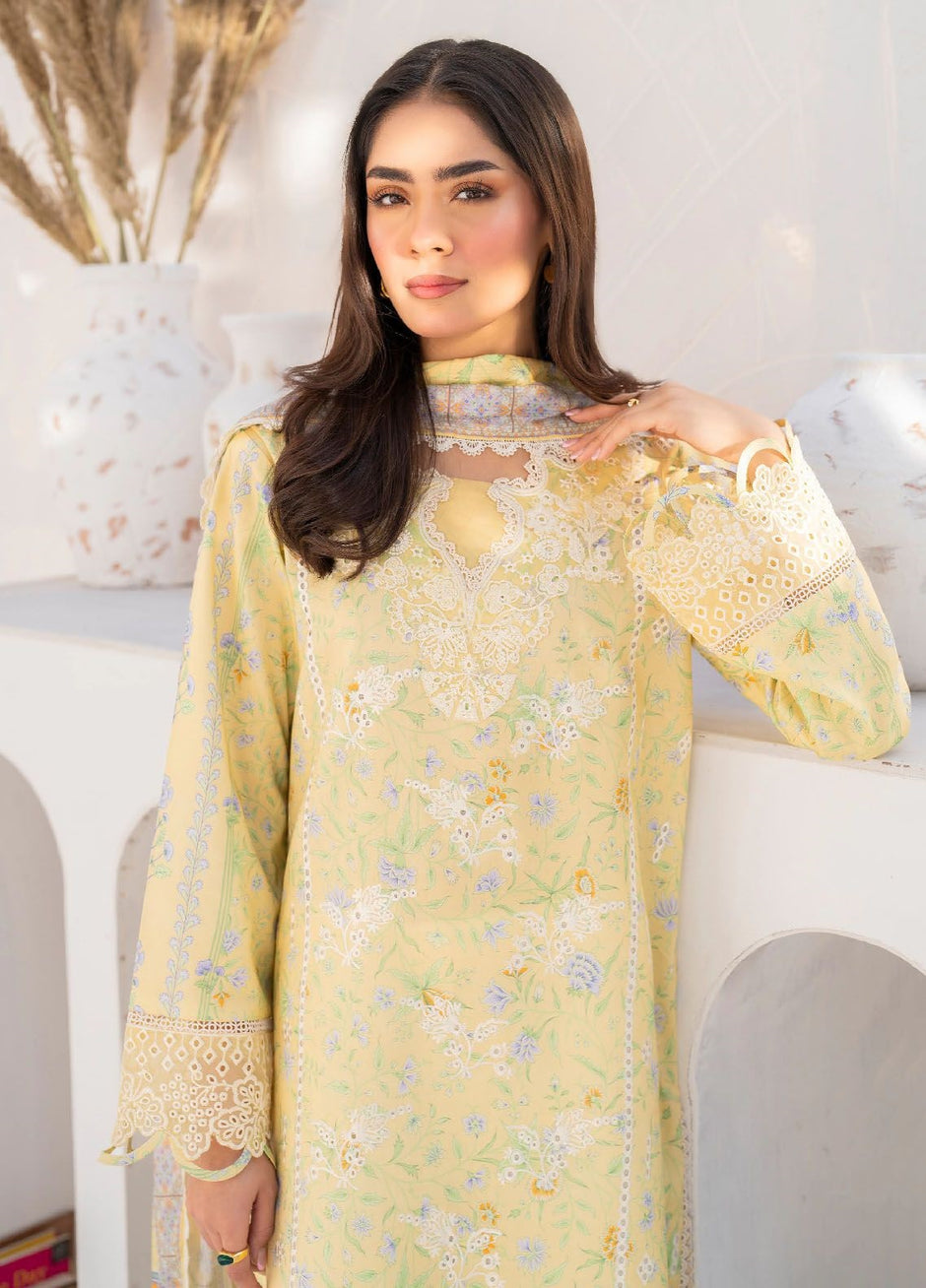 Shezlin by Aabyaan Unstitched Embroidered Chikankari 3 Piece Suit ABY26UCS RAAHEEN - Eid Collection