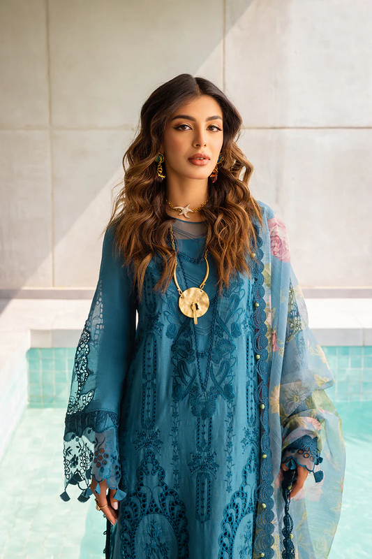 Saira Rizwan Luxury Lawn Embroidered Suits 3 Piece Unstitched SRLL24-07