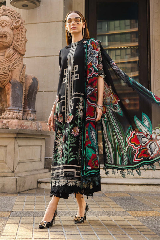 Maria B Luxury Embroidered Lawn 3Pc Unstitched Suit EL-26-11