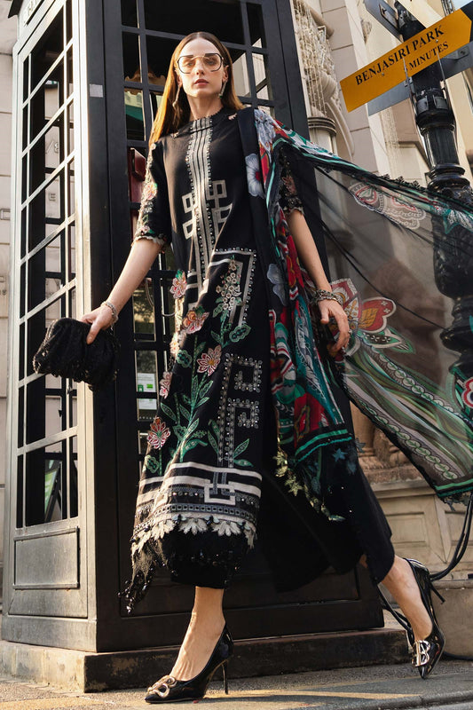 Maria B Luxury Embroidered Lawn 3Pc Unstitched Suit EL-26-11
