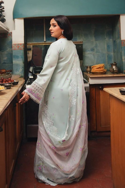 Afrozeh Luxury Embroidered Lawn Unstitched 3Pc Suit-Cham Cham
