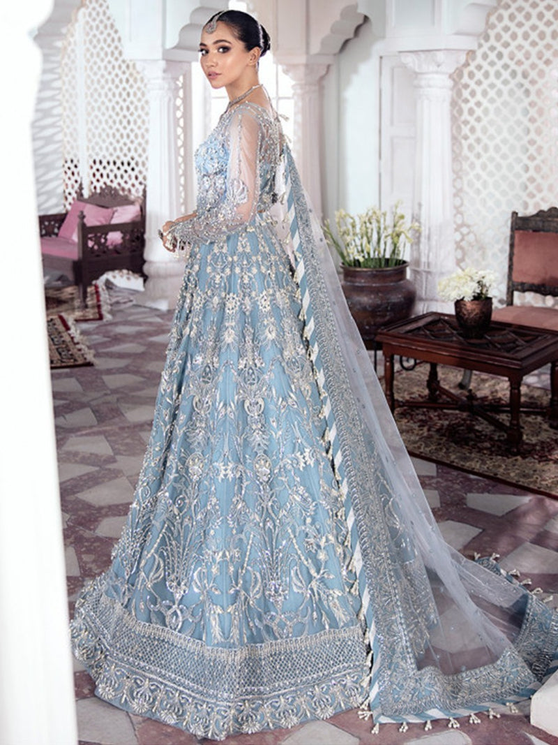 Mehnaaz Embroidered Net 3-Piece Suit WS-13 - Meherma Wedding Formals Collection By Gulal