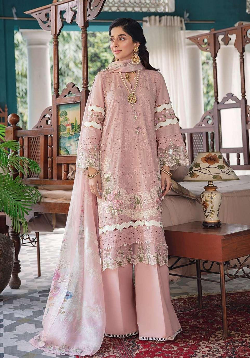 Elaf Festive Chikankari Collection EFC-10 Rose Affair 3 Pc Unstitched