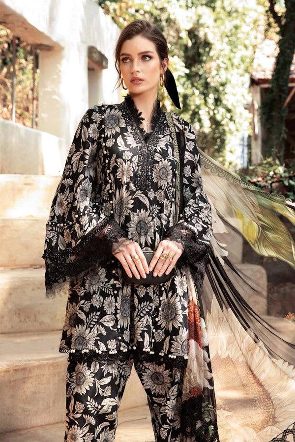Mprints By Maria.B Printed Lawn Suits Unstitched 3 Piece MP 9B - Summer Collection