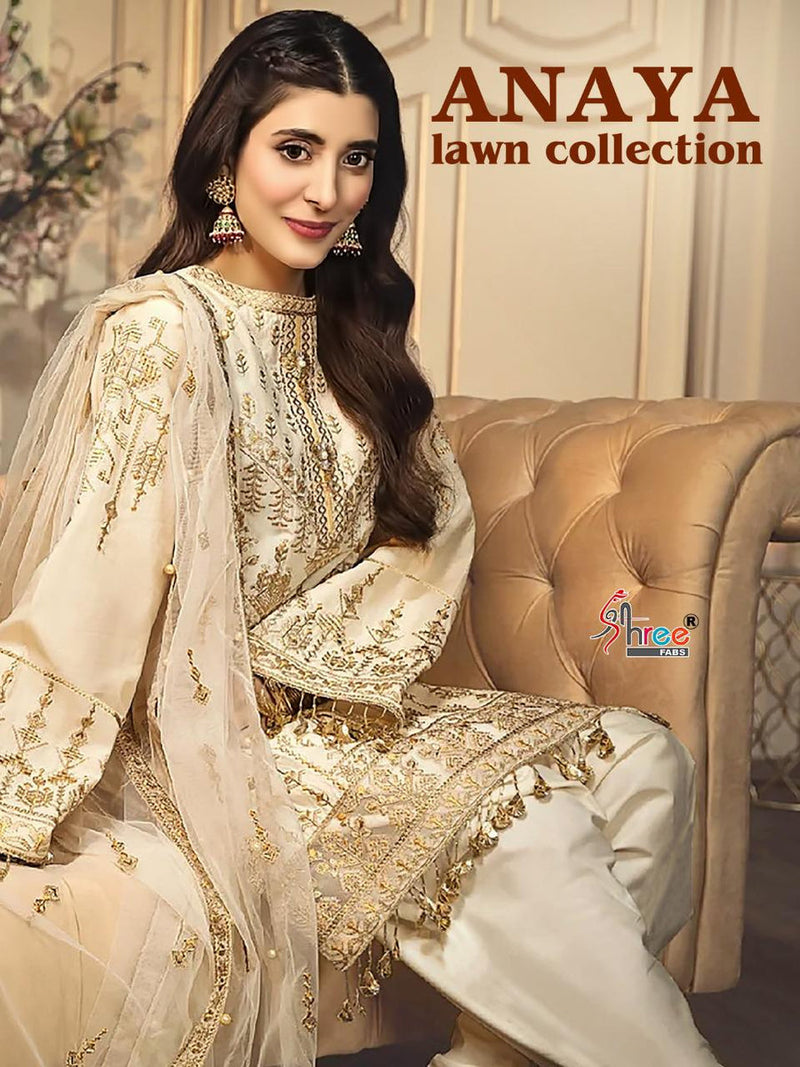 Anaya By Kiran Chaudhry Premium Lawn Eid Collection Fully Embroidered 3 Pieces Unstitch