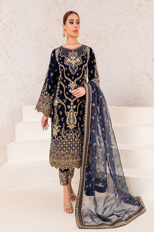 Insiyah 03 - 03 piece Embroiderd Velvet 2022 by Gulaal