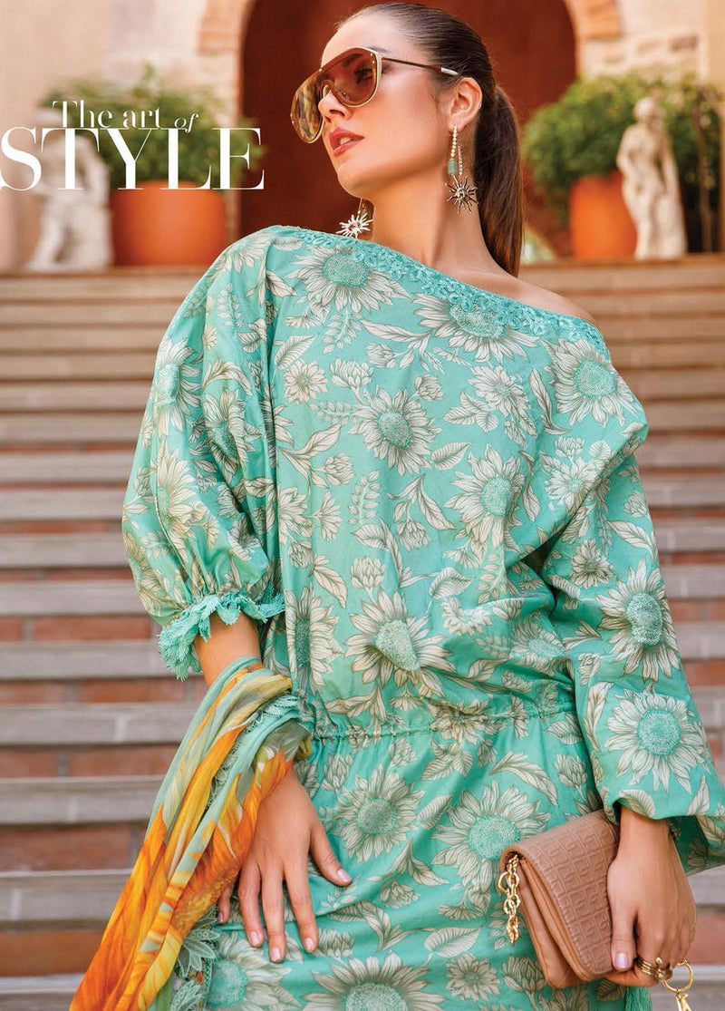 Mprints By Maria B Printed Lawn Suits Unstitched 3 Piece MP 9A - Summer Collection