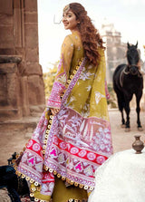 Maryam Hussain Embroidered Organza Suits Unstitched 3 Piece MH Heena - Wedding Collection