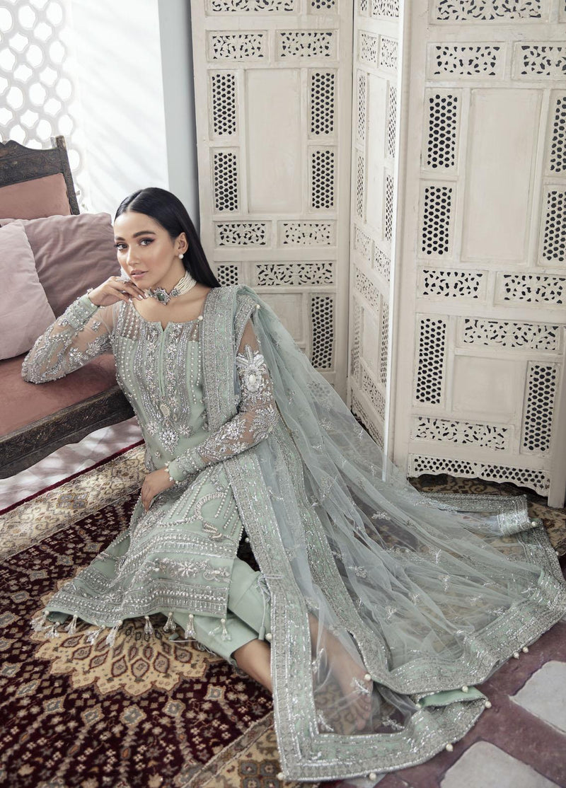 Gulaal Luxury Embroidered Net 3 Piece Unstitched Dress GL-WS 13 Zeba Luxury Collection