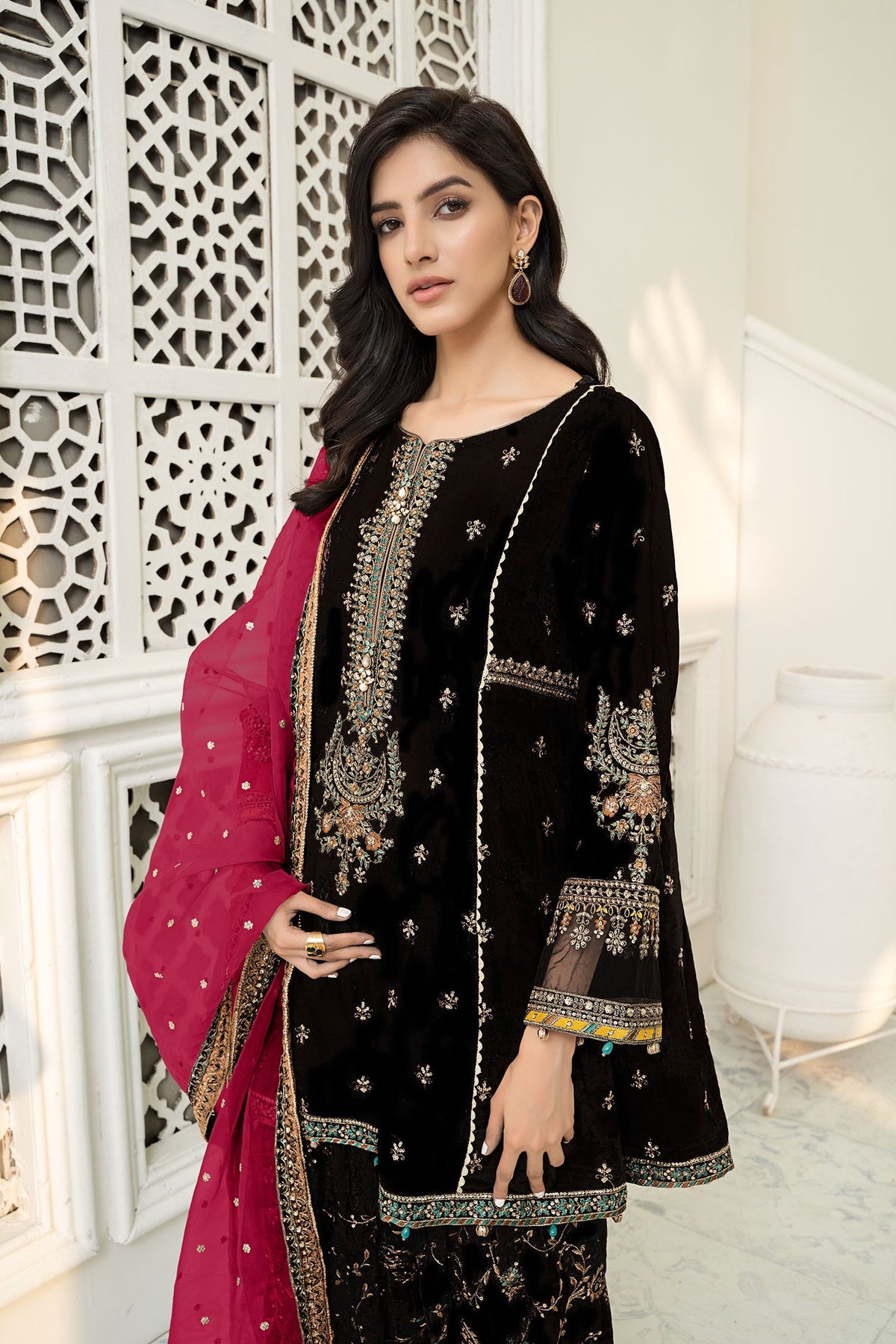 Maria b velvet shawl price hotsell