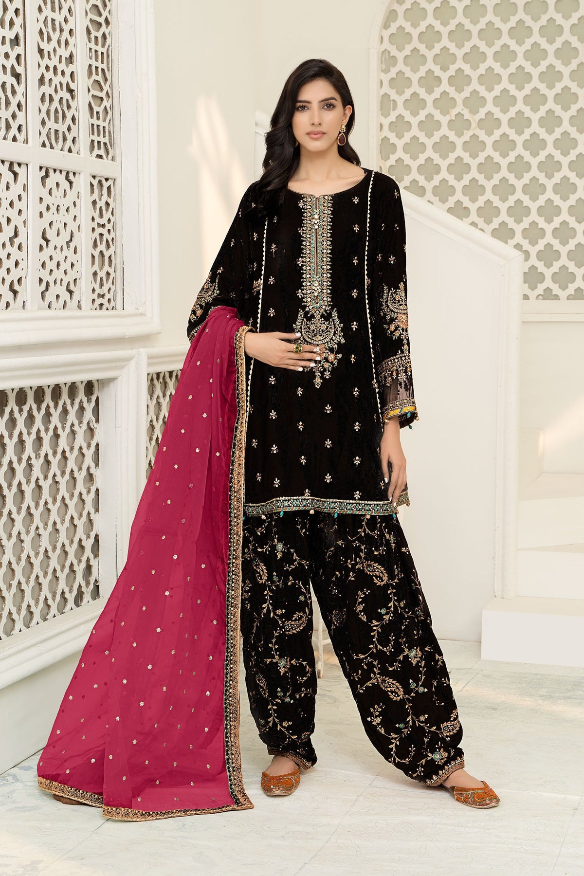 Maria b velvet suit store